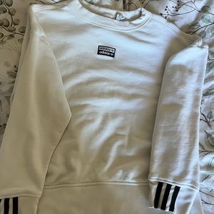 Adidas White Long Sleeve Pullover